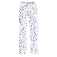 thumbnail image 6 of Otvok Women Pink Printed Pants Elastic Waist Draw Rope Pocket Full Length Pants, 6 of 6