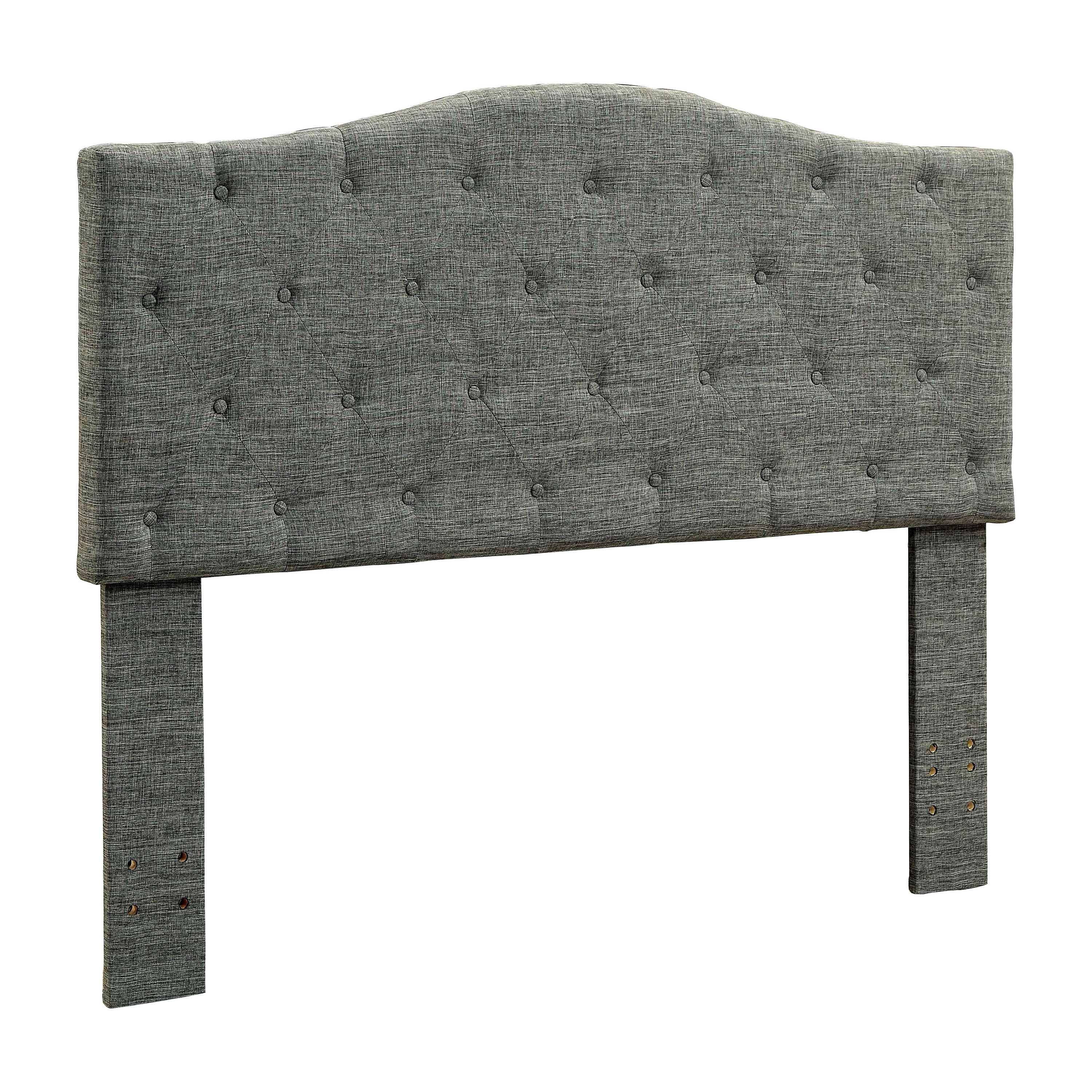 Furniture of America Bancroft Tufted Fabric Headboard, Full/Queen, Gray
