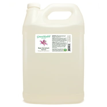 Rose Geranium Hydrosol - 1 Gallon - Clear Plastic Jug w/ Cap