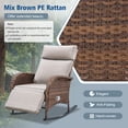 thumbnail image 5 of Gymojoy 2pcs Wicker Outdoor Lounge Chair Patio Zero Gravity Rocking Recliner Chair with Adjustable Backrest & Footrest for Pool Deck, 5 of 9