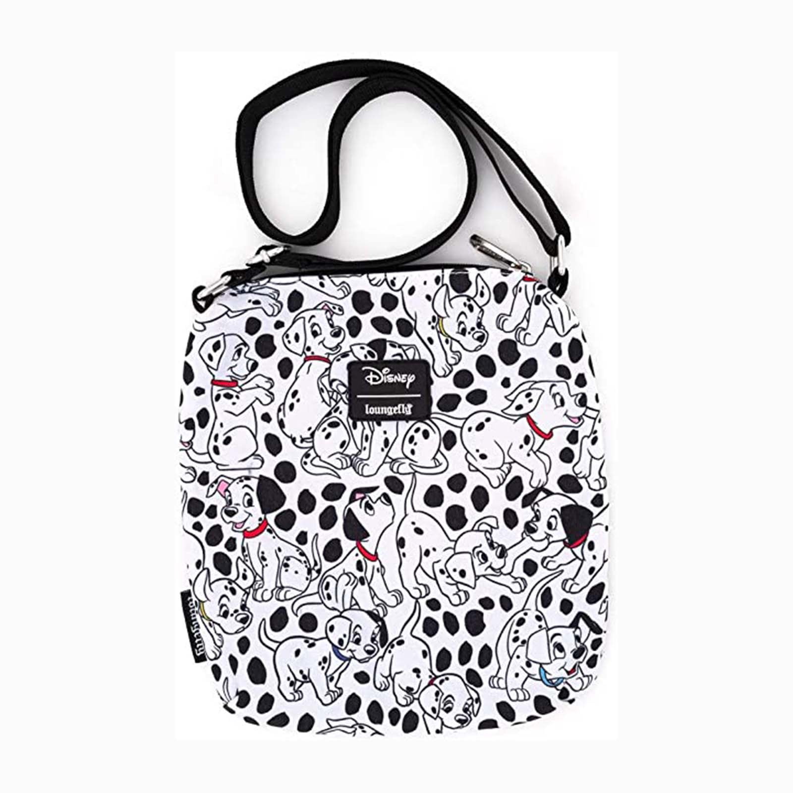 $ LOUNGEFLY DISNEY Handbag Purse Bag 101 DALMATIANS PUPPY DOG Black White Red 