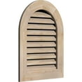 thumbnail image 3 of 12"W x 36"H Round Top Gable Vent (17"W x 41"H Frame Size): Unfinished, Functional, Smooth Pine Gable Vent w/ 1" x 4" Flat Trim Frame, 3 of 13
