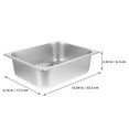 thumbnail image 3 of HLONK Buffet Serving Pan Rectangle Buffet Pan Stainless Steel Deep Food Container Metal Fast Food Storage Pot, 3 of 6
