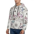 thumbnail image 3 of Bingfone Vintage Butterflies Men'S Drawstring Hoodie Long Sleeve Pocket Sweatshirts-Small, 3 of 9