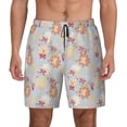 thumbnail image 2 of Goofa Butterfly Flower Printed Men's Swim Trunks Board Shorts Quick Dry Mens Swimming Trunks with Compression Liner,Breathable Fit Hawaii Beach Shorts-, 2 of 9