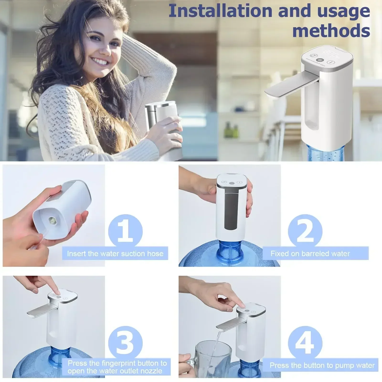 Portable Intelligent Quantitative Foldable Electric Automatic Water Dispenser