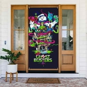 Ghostbusters Door Cover Decorated Banner Tapestry Home Decoration Holiday Party Supplies Door Banner Porch Sign Banner 72.8 x 35.4 Inch