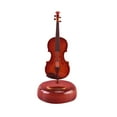 thumbnail image 1 of Mini Violin Music Box Replica Musical on Stand Ornaments Exquisite Desk Gift, 1 of 2