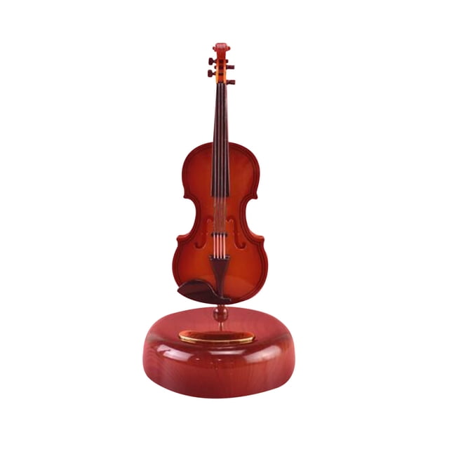 TIMIFIS Violin Music Bo Mini Violin Music Box Musical on Stand Ornaments Exquisite Desk Gift Home Decor