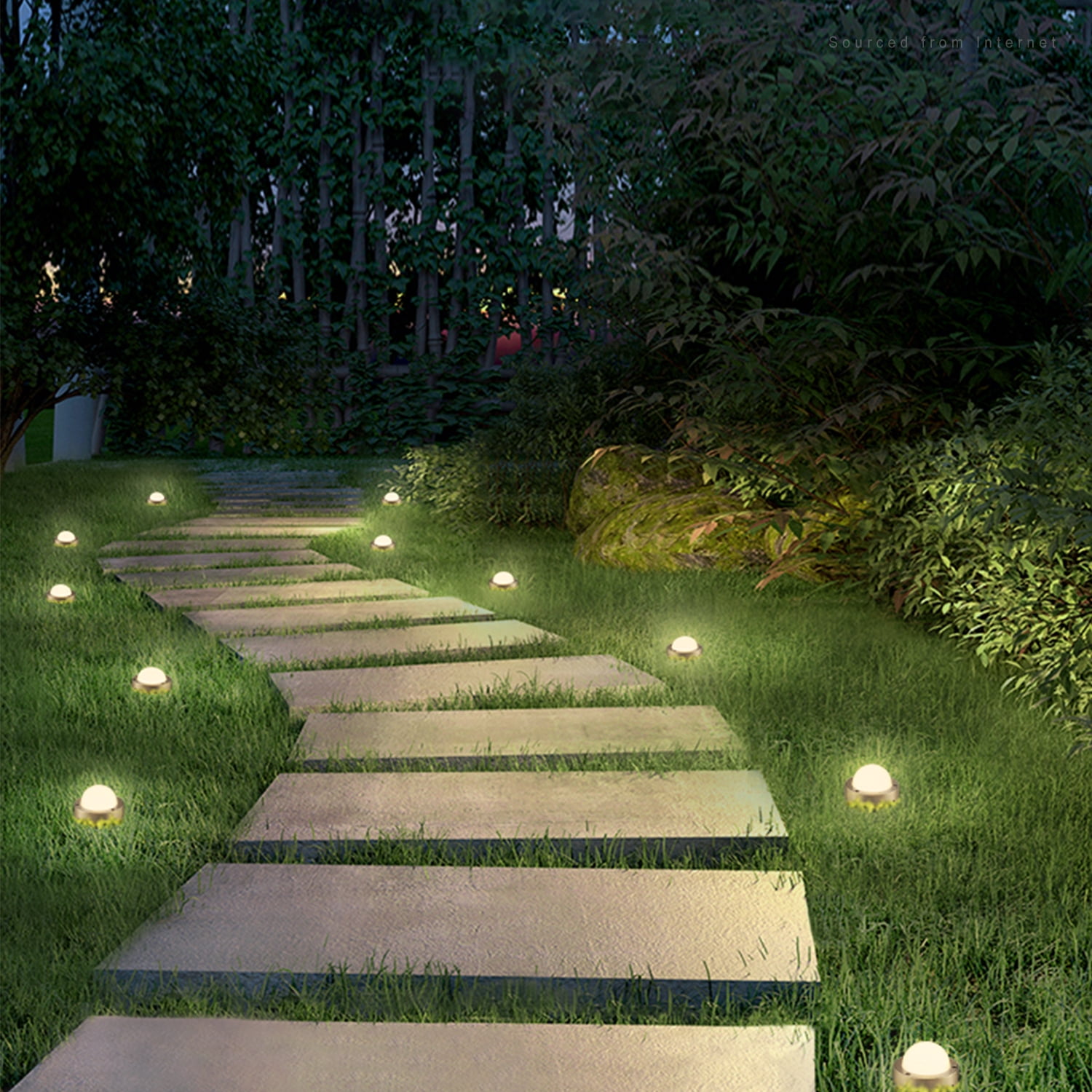 6 Pack LED 12-24V Low Voltage Landscape Lights, 4.5W 360lm Ground Lights, 4000K Cool White