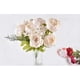 thumbnail image 4 of Injueey Flores artificiales de peonías elegantes para decoración de bajo mantenimiento, ramo de flores artificiales, flores falsas Flores artificiales Blanco + Morado, 4 of 6