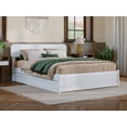 thumbnail image 4 of AFI Capri Full Solid Wood Platform Bed with Panel Footboard and Twin Trundle, White, 4 of 16