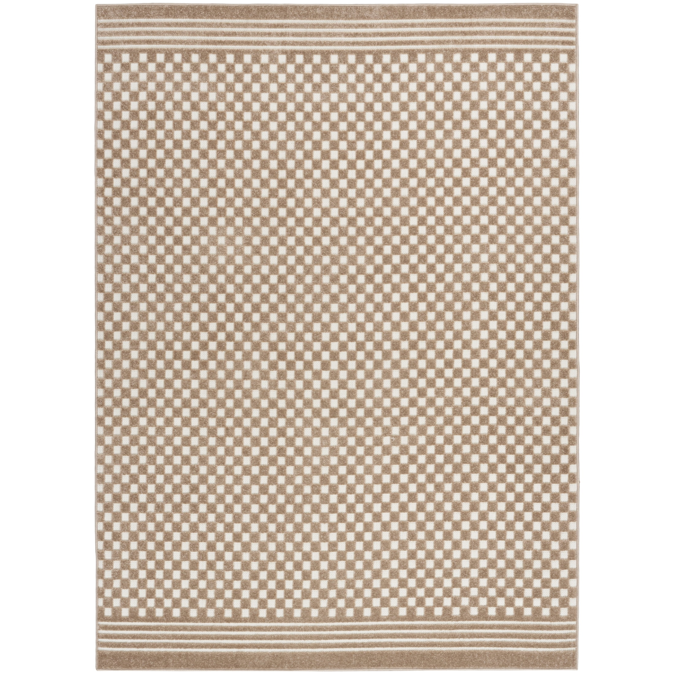 Nourison Care Free 5'3" x 7' Brown Modern Indoor Rug