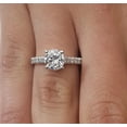 thumbnail image 2 of TAAPSEE JEWELS 14K White Gold Plated White Round Cut Diamond Engagement Wedding Ring, 2 of 4