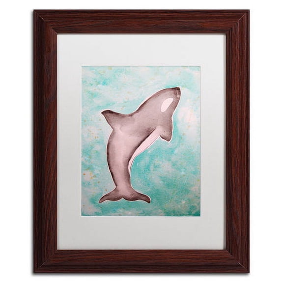 Trademark Fine Art 'The Orca' Canvas Art by Nicole Dietz, White Matte, Wood Frame