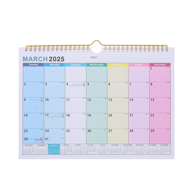 Calendario de pared Planificador de calendario de 18 meses desde enero de 2025 hasta junio de 2026 Calendario colgante minimalista para planificación de la oficina en casa