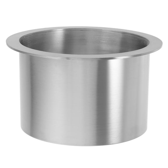 UEETEK Round Stainless Steel Recessed Trash Bin Lid with Flap Design for Home Kitchen Countertop