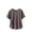 Gray, variant on Annhoo Women's Plus Size Lounge Tops Summer Loose Short Sleeve Crewneck Ruched Tees Fashion Curved Hem T Shirts