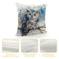 thumbnail image 4 of Orinice Owl Branch Watercolor Graphic Decorative Cushion Throw Pillow Cover for Home Sofa Living Room Bed - Square Soft and Durable 1PC 24x24in, 4 of 5