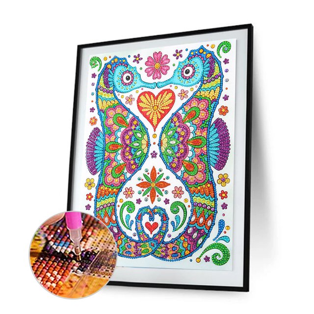 Cuadros Decorativos 5D DIY diamante pintura hipocampo forma especial parcial taladro Animal arte Sywqhk Nuevos Originales