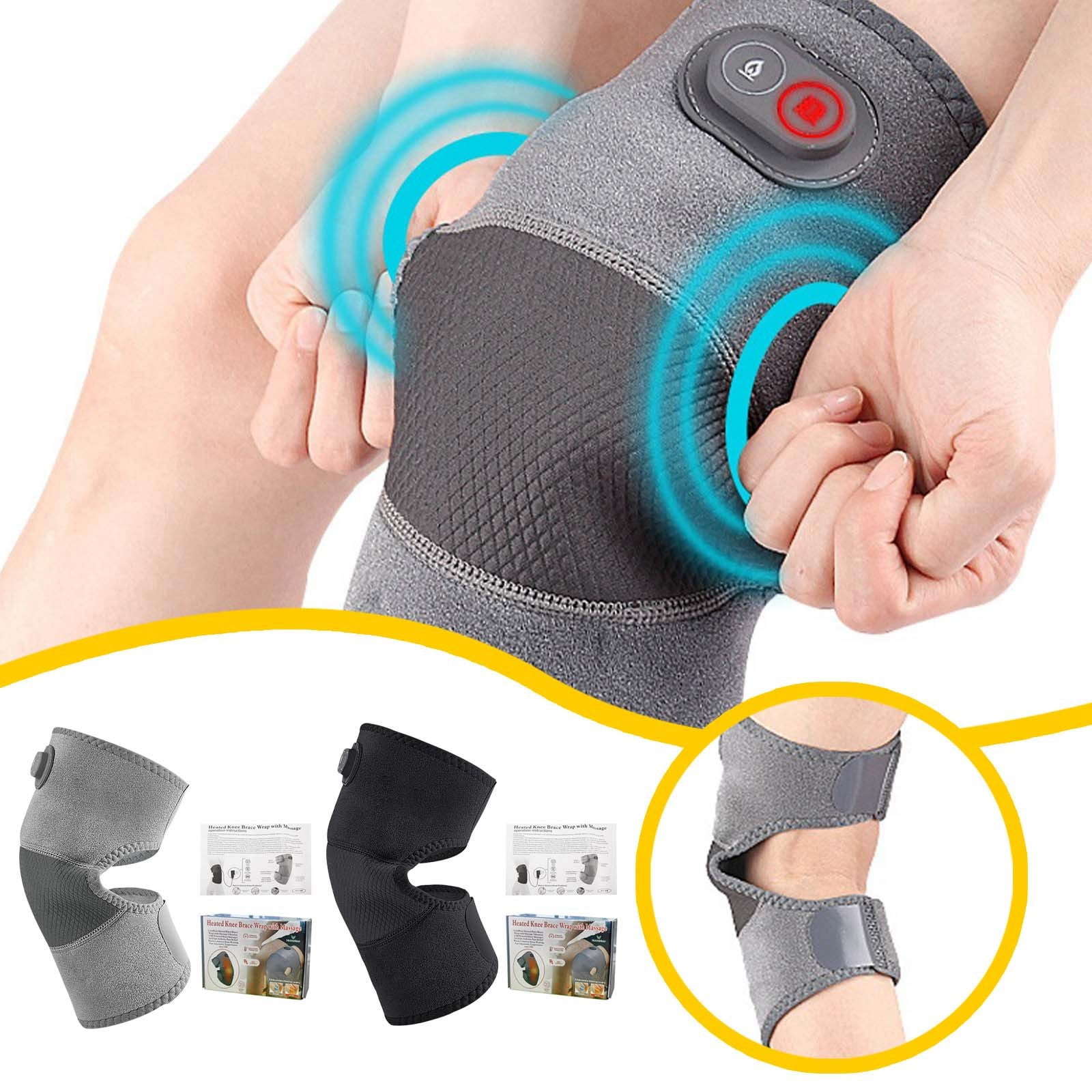 USB Powered Heating Knee Pads with Vibration Massage Technology for Warmth and