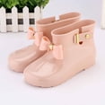 thumbnail image 5 of Girls Winter Rain Boots For Kids With Cute Bow Design Water Warm Lined Rain Shoes For Toddlers And Girls Sole Easy On And Off, 5 of 8