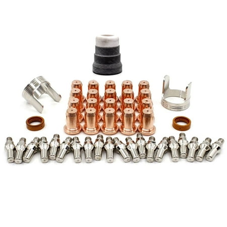 

45pcs Plasma Cutter Consumables Kit Electrodes Tips 1.1mm for PT-60 IPT-60 Torch