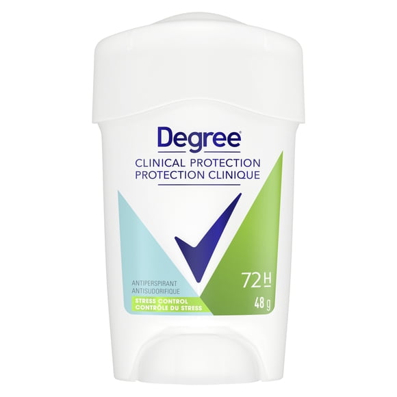 Degree Clinical Protection Antiperspirant Deodorant for Women, Stress Control 72-Hour Sweat & Odor Protection