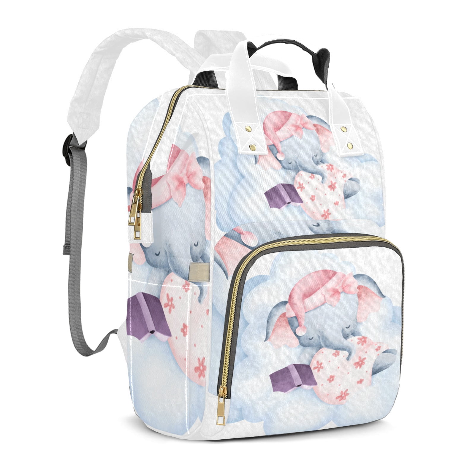 Elephant Diaper Backpack – Large Capacity, Insulated Baby Bottle Pocket, Multifunctional Mommy Bag for Boys & Girls