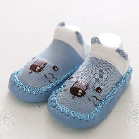 

Fidelma Baby Shoes Gift Newborn Baby Cartoon Newborn Baby Girls Boys Anti-Slip Socks Slipper Shoes Boots Blue-12