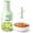 Green - 2 Cup, variant on Express Manual Food Chopper: Large 8.5-Cup, Hand Chopper Vegetable Cutter to Chop Veggies, Fruits, Herbs, Garlic Onion Chopper for Salsa, Salad, Pesto, Guacamole, Coleslaw, Indian Cooking