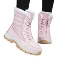 thumbnail image 3 of EHQJNJ Fuzzy Boots Snow Boots for Women Earlde Women Snow Boots Fashionable New Pattern Solid Color Simple Thickened Warmth Autumn and Winter Lace up Comfortable, 3 of 9