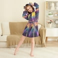 thumbnail image 3 of FORMRS Kids Bathrobe Unisex Hooded Robe Toddler Pajamas Sleepwear, Size 10-12T, Neon Road, 3 of 7