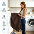 thumbnail image 6 of 1-Piece Fitted Sheet Zippered Closure for King Size (76" x 80") ,100% Microfiber, 15" Deep Pocket, Chocolate Solid Pattern, 6 of 6
