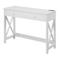 thumbnail image 4 of Convenience Concepts Oxford 1 Drawer 42 inch Desk with Charging Station, White, 4 of 7