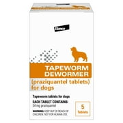 Elanco Tapeworm Dewormer (Praziquantel Tablets) for Dog & Puppies, 5-Count