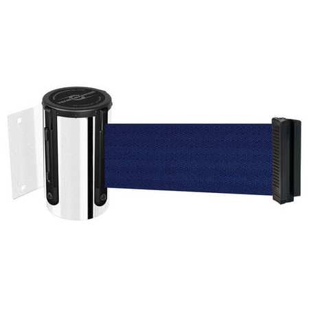 TENSABARRIER 896-STD-1P-STD-NO-L5X-C Belt Barrier, Chrome,Belt Blue