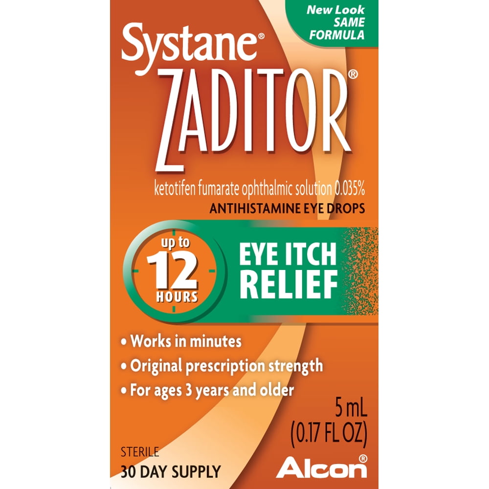 Zaditor Antihistamine Eye Drops, OTC Allergy Symptom Relief, 5 mL