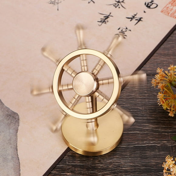 WRITWAA Marine Rudder Decor Nautical Decorations Brass Figurine 1Pack