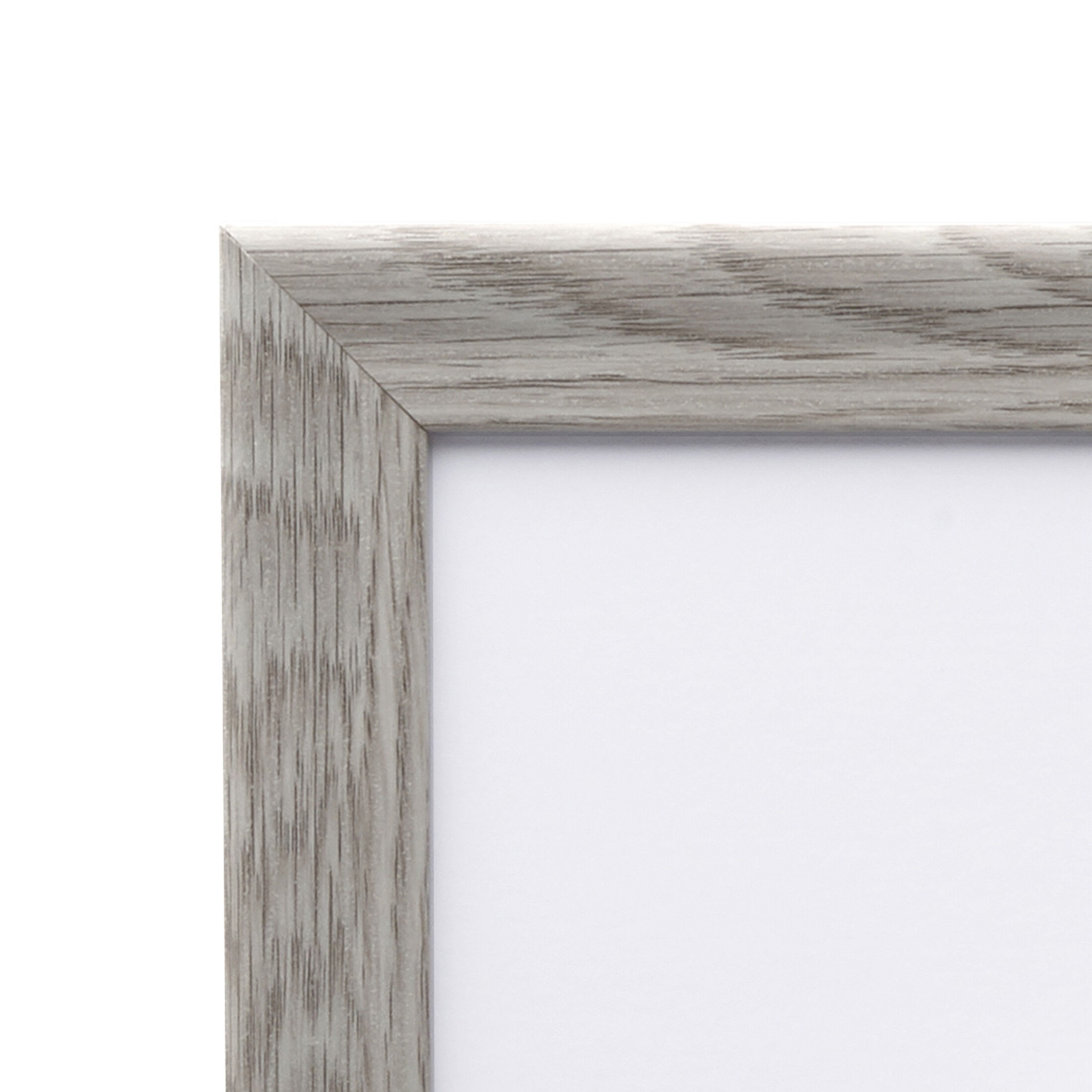Melannco Set Of Two Gray Wood Photo Frames To Hold 16X20 Photo Without Mat And 11X14 Photo With Mat