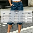 thumbnail image 3 of Women's Laceup Hem Cargo Capris Straight Leg Lightweight Summer Loose Streetwear Hiking Pants with Pockets, 3 of 9