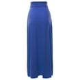 thumbnail image 3 of A2Y Women's Basic Foldable High Waist Floor Length Maxi Skirts Sapphire XL, 3 of 5