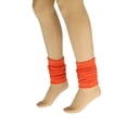 thumbnail image 3 of Aerobic Leg Warmers for Women 3 Pairs Orange Cotton Knee High, 3 of 8