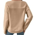 thumbnail image 4 of fatyb Womens V Neck Sweatshirts Long Sleeve Lightweight Casual Loose Pullover Tops Activewear for Women, 4 of 7