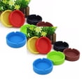 thumbnail image 2 of Cyenie 2Pc Silicone Round Ashtray Eco-Friendly Colorfull Premium Silicone Rubber, Red, 2 of 3