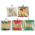 thumbnail image 2 of 50/100pcs Bamboo Cake Dessert Salad Sticks Christmas Party Merry Christmas Forks Fruit Fork Toothpick Food Picks TYPE A-100PCS, 2 of 7