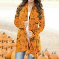 thumbnail image 2 of Women Halloween Casual Printed Cardigan Long Sleeve Funny Outerwear Tops Sweater Lightweight Fall Fashion, 2 of 6