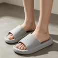 thumbnail image 4 of Women's Shower Shoes Women's Slides with Cushioned Thick Sole Household Slippers Lightweight Comfy Slide Sandals for Daily Wear Gray 8 [EU-40], 4 of 5
