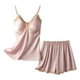 thumbnail image 1 of Eashery Pajama Set for Women Printed Womens Silk Pajamas Black Pajama Set for Women Pink M, 1 of 3
