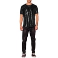 thumbnail image 2 of Camisetas de hombre INSPIRE CHIC con lentejuelas, de manga corta, cuello redondo, camisetas para fiestas en discotecas, 2XL, negras, 2 of 6